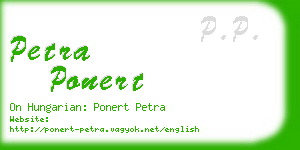 petra ponert business card